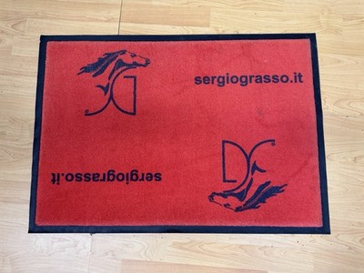 Sergio Grasso 2x3 Logo Floor Mat Equestrian Italian Riding Boots Advertising
