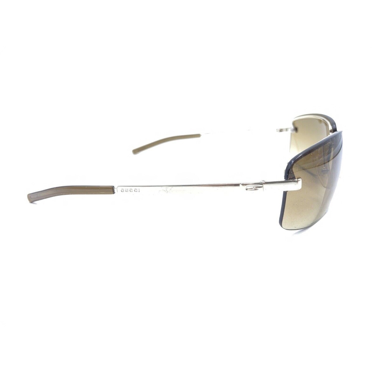 Gucci GG 1794/S 3YGK1 Gold Half Rim Sunglasses Yellow Lens 61-15