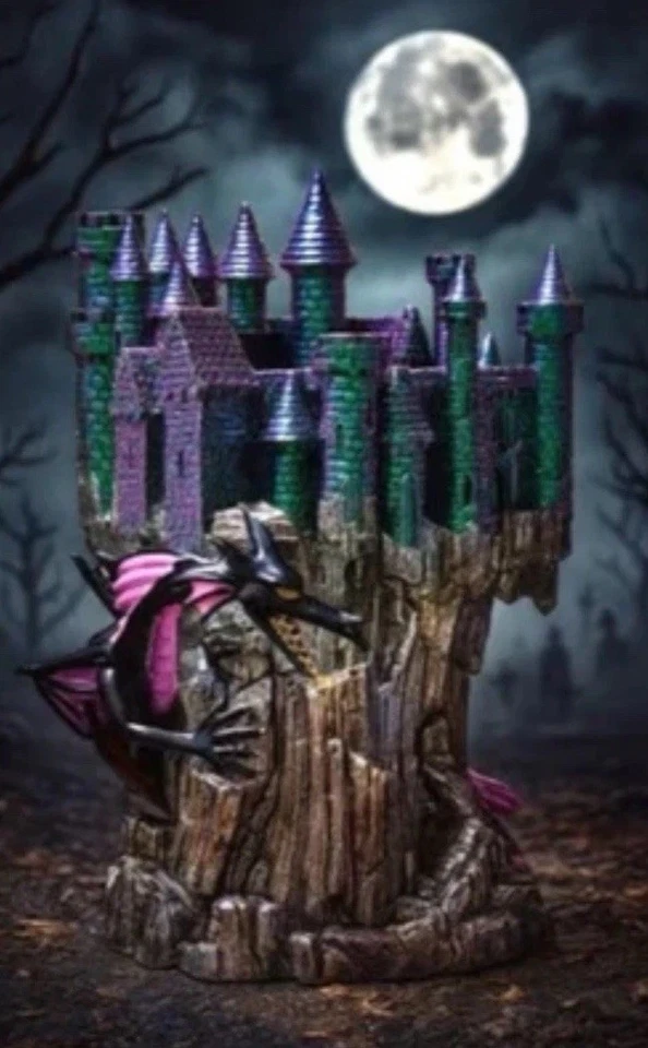 Candelabro pedestal castillo dragón malvado Bath & Body Works Disney Maléfica Foto 3 de 4