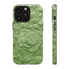 Green Floral Phone Case, Botanical Boho Phone Cover for iPhone 17, Samsung S26