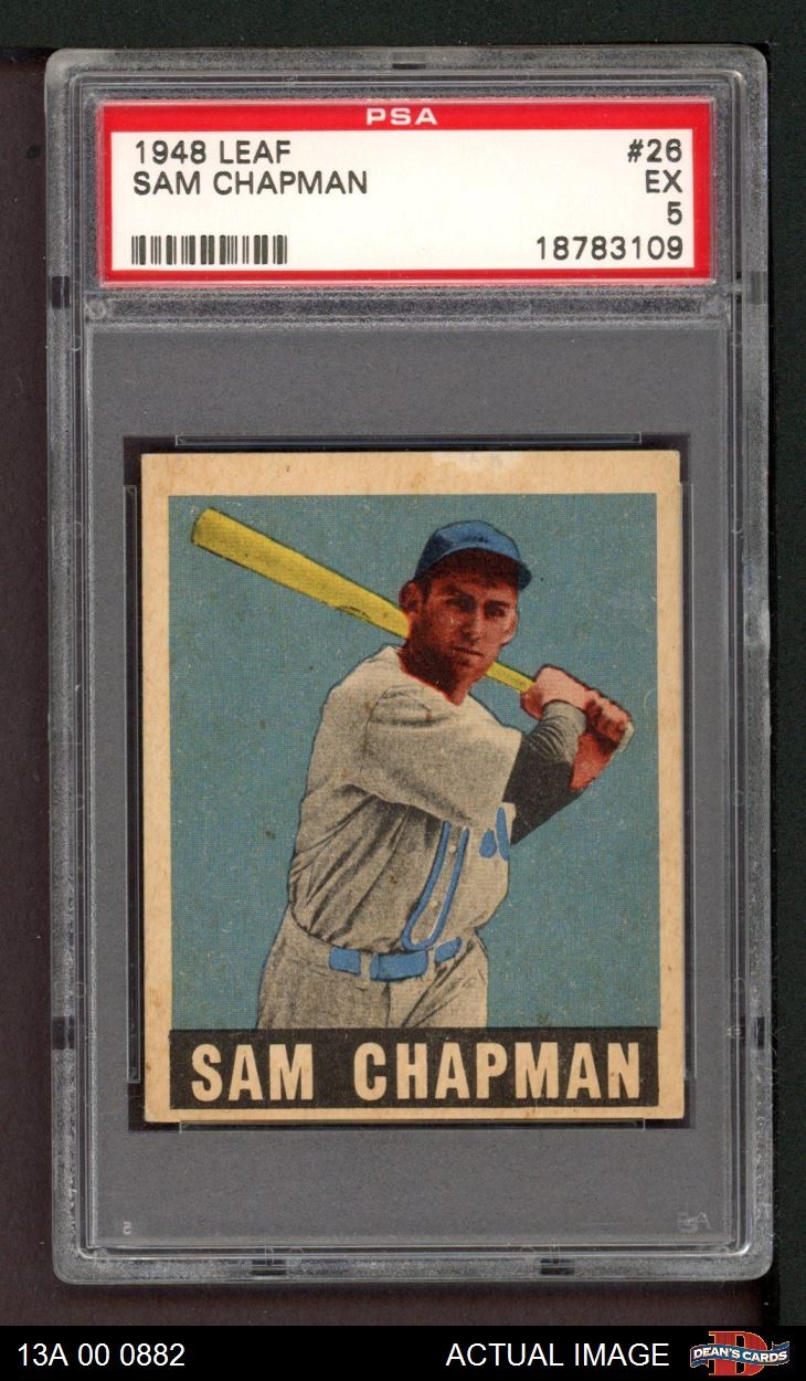 1948 Leaf #26 Sam Chapman Athletics PSA 5 - EX