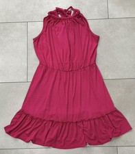 Loveappella Pink Sleeveless Tiered Bow Tie Halter Dress Womens Size XLP