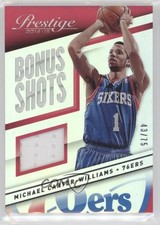 2014-15 Prestige Bonus Shots Materials Premium 43/75 Michael Carter-Williams 0b2