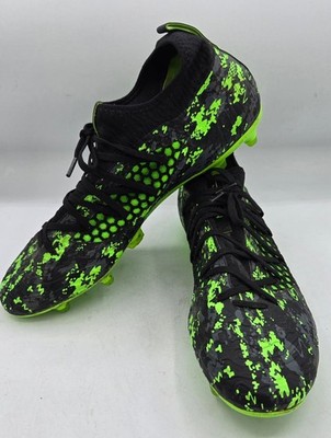 Puma Future 19.3 Netfit Fg Ag Soccer Cleats Black/Green Men s Size 13