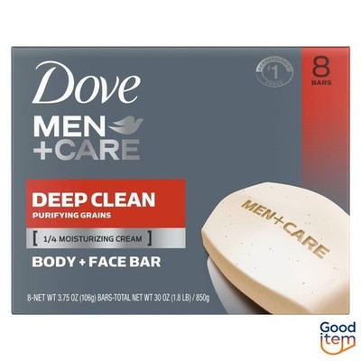 Dove Men+Care 3-in-1 Deep Clean Hand & Body + Face + Exfoliation  - 3.75oz/8pk
