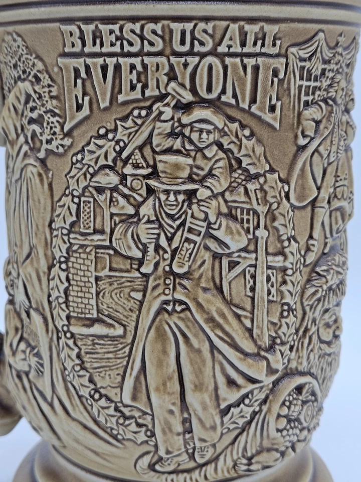 Vintage Beer Stein "A Christmas Carol" Stein 1996 Holiday Xmas Scrooge Foto 4 de 4