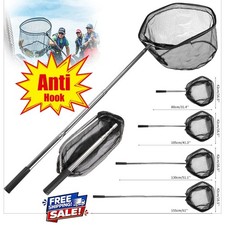 Telescopic Folding Aluminum Handle Fishing Landing Net 3 Section Extending Pole