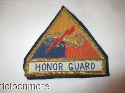 POST WAR US VIETNAM ERA MILITARY BULLION PATCH ARMY ARMORED FORCES HONOR GUARD