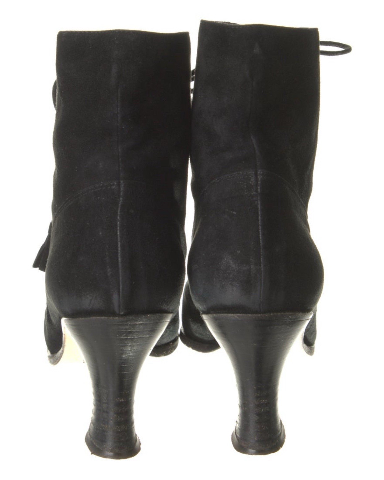 Gucci Authentic Solid Black Genuine Suede Leather… - image 4