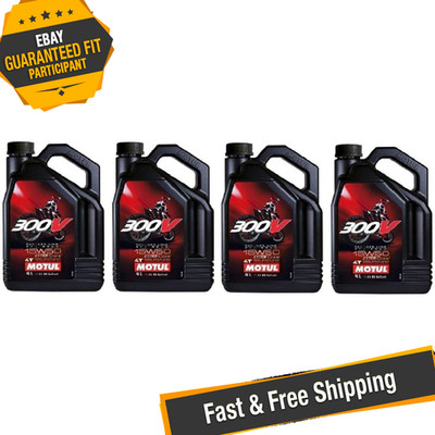 Motul 104129 300V Synthetic Road Racing Motorcycle Oil 4L - Set of 4