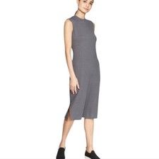 Gray Sleeveless Knit Sweater Dress Size M