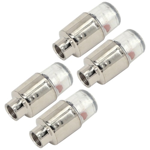 4Pcs Neon LED Wheel Tyre Tire Air Valve Stem Cap Light Lamp For Car Bike Bicycle