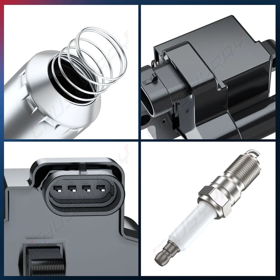 Paquete de 8 bobinas de encendido cuadradas y cable de bujía para Workhorse Fastrack FT1461 Foto 2 de 4