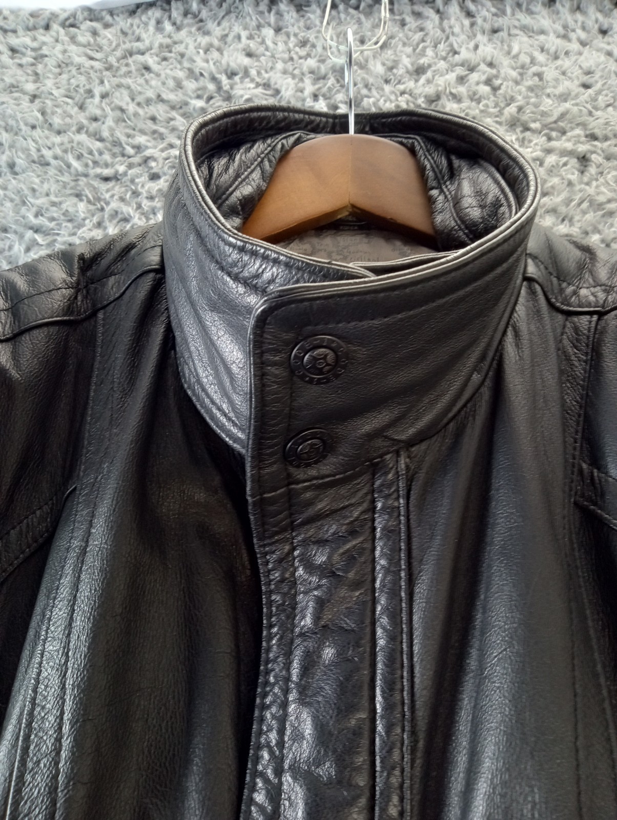 Vintage Code Leather Bomber Flight Jacket Men's S… - image 8