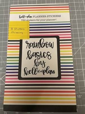 Kell Of A Plan Rainbow Basics Planner Sticker Book w/ 11 Missing Stickers