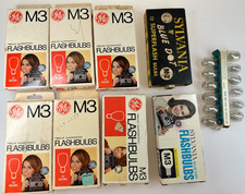 Vtg lot of 9 packs 108 Bulbs M3 M25 Flashbulbs clear GE Sylvania