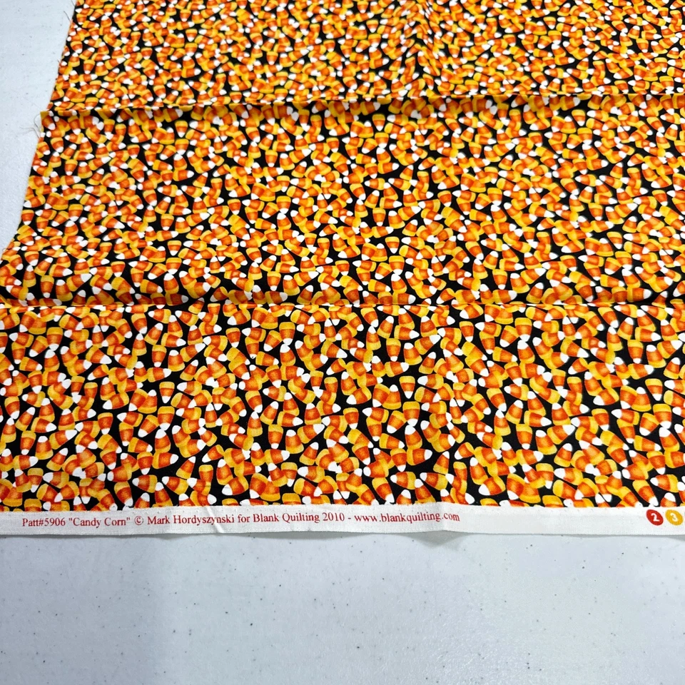 blank quilting fabric cotton peanut orange candy corn 5960 2010 18x43 - Image 4 of 4