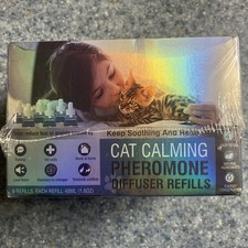 Cat Pheromones Calming Diffuser Refill 6 Pack Multicat Free Shipping New Sealed