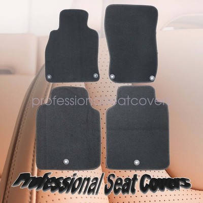 Front & Rear Floor Mats Carpet Velour For 2014 2015 2016 2017 Infiniti Q70 Black