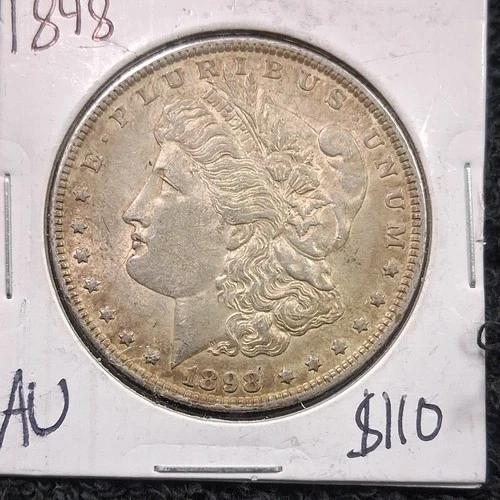 1898 Morgan Dollar $1 US Coin Circulated Uncertified AU Silver Very nice Coin