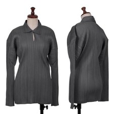 PLEATS PLEASE Pleated Skipper Shirt Size 3 K-146061 