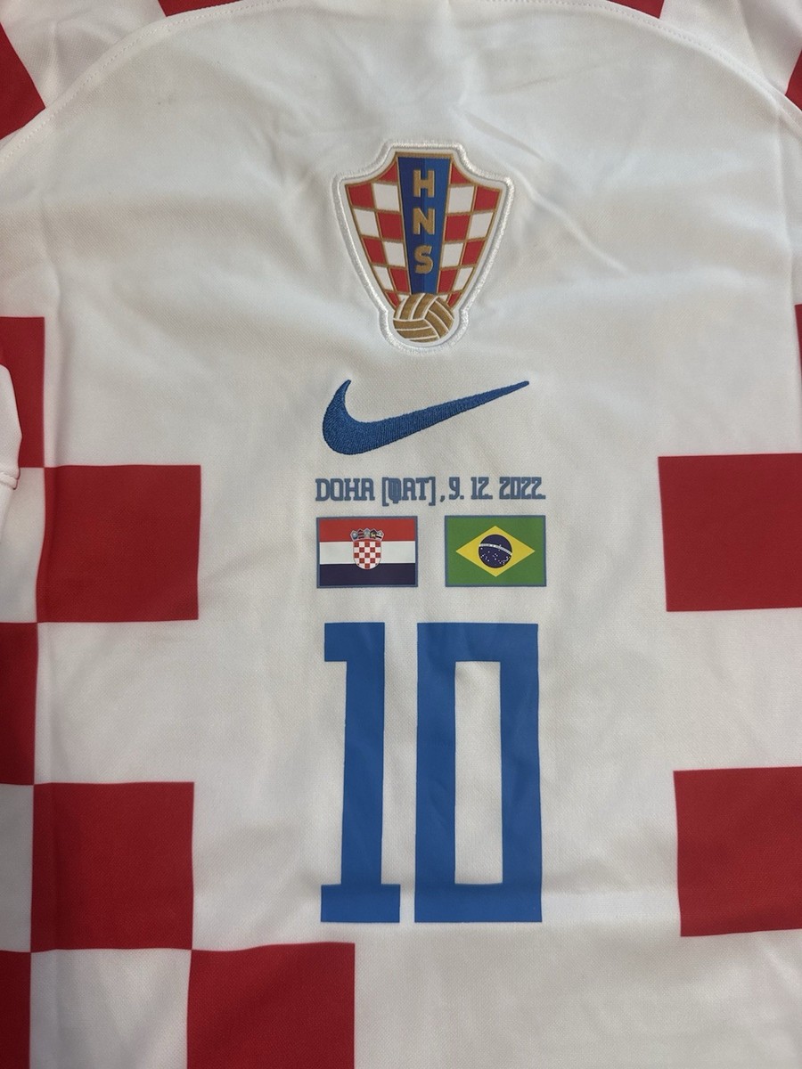 Luka Modric Croatia Nike Home Jersey 2022 World Cup Men's Size
