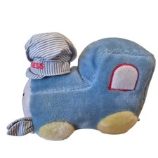 Vtg Eden Blue Train Plush Baby Express Toy Musical Key Working Railroad Song 8