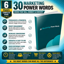 30 Marketing Power Words Guide PDF Copywriting Digital Download