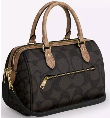 Coach Rowan Satchel/C-Body Bag In Signature Walnut/ Tan;CY679;BNWT:Retail: $398 - Picture 18 of 24