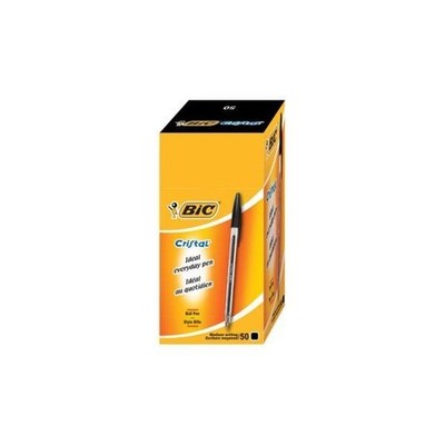 Original Bic Cristal Lampe, Kugelschreiber, Box 50 Stück - Schwarz