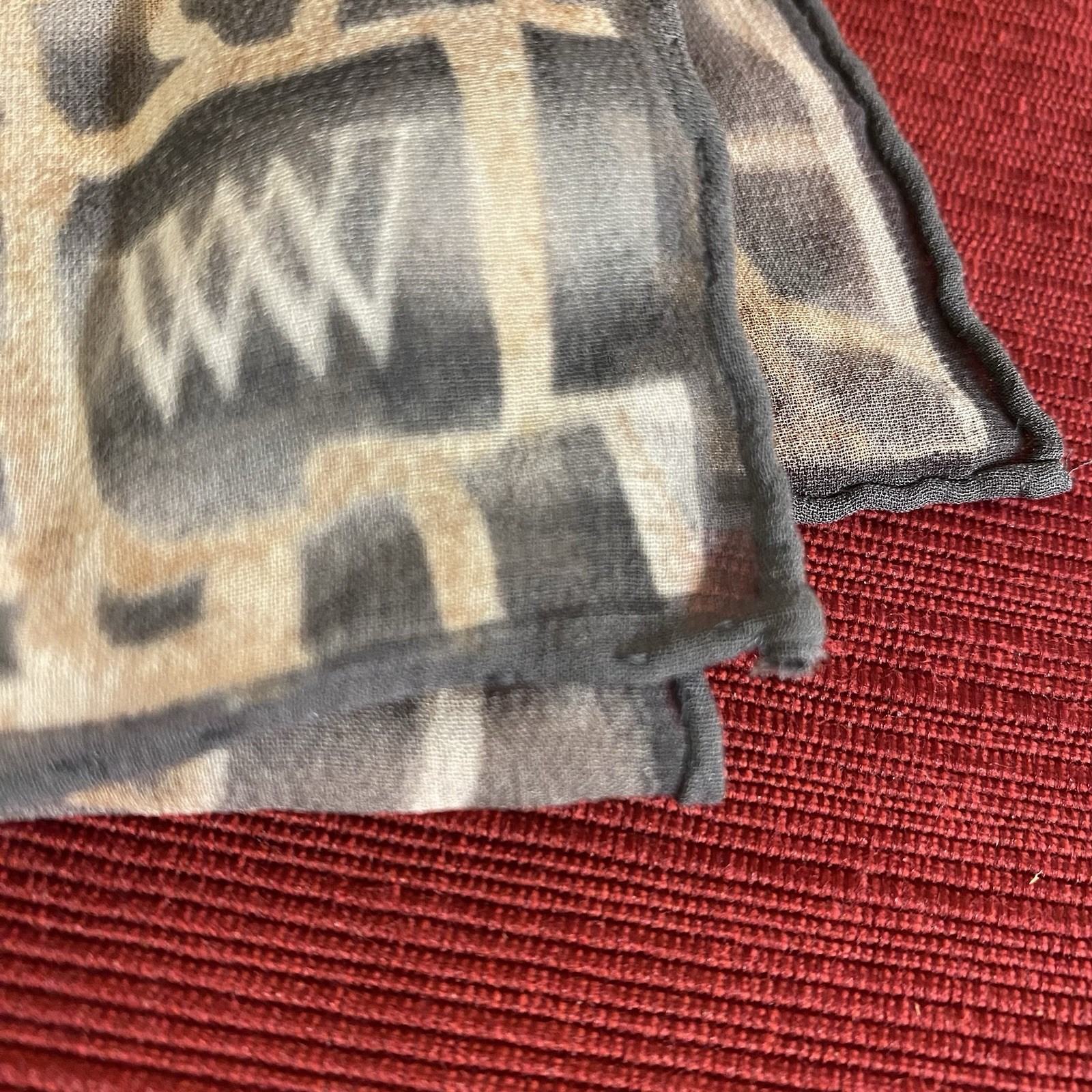 WW Grey And Tan Giraffe Pattern Rectangular Sheer… - image 7