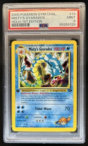 2000 Pokemon Gym Challenge 1st Edition Misty's Gyarados Holo #13/132 PSA 9
