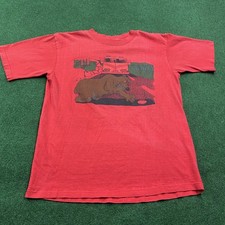 Vintage Bear Shirt Mens L Red 80S 90S All I Wanted Was Cookie Funny Tee USA MADE