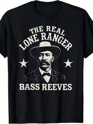 Bass Reeves First Black US Marshal T-Shirt - Retro Western Graphic Tee for men