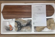 New 52" Indoor Flush Mount Ceiling Fan 5 Blades LED Lighting Low Profile