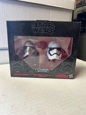 Star Wars Black Series Titanium Helmets 02 Captain Phasma & Stormtrooper New