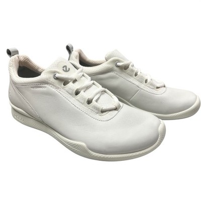 ECCO Golf Biom Hybrid Waterproof Shoes Womens 6 / 6.5 White Gray Sneakers New