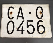 Vintage European License Plate Black Letters On White 8 X 11 Vintage European License Plate Black Letters On White 8 X 11