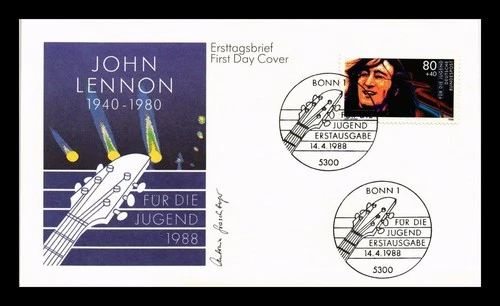 COVER JOHN LENNON MUSIC LEGEND MEMORIAM GERMANY FIRST DAY ISSUE