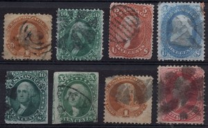 [AC35] USA 1861-69 Selection of 8 classic stamps ALL SPACE FILLERS