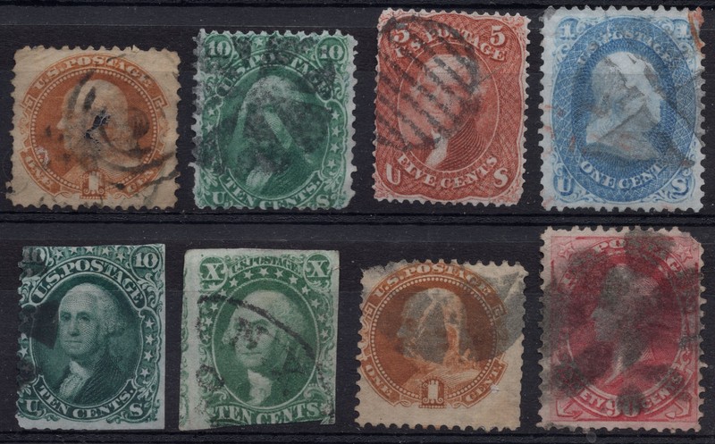 [AC35] USA 1861-69 Selection of 8 classic stamps ALL SPACE FILLERS
