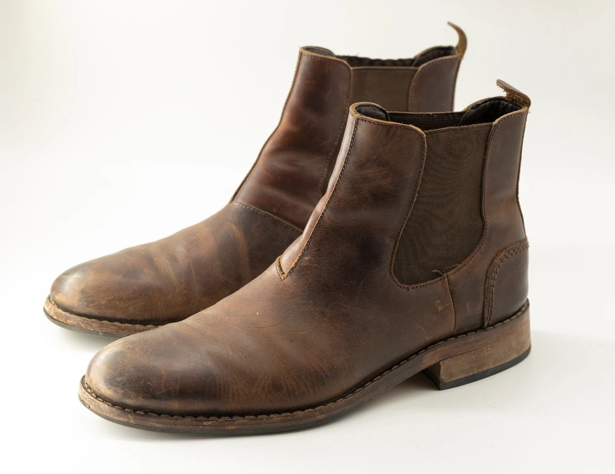 Wolverine 1000 Ml Men\'s Brown Distressed Leather Chelsea Slip On Boots Size 8.5 WOLVERINE MEN main image 2