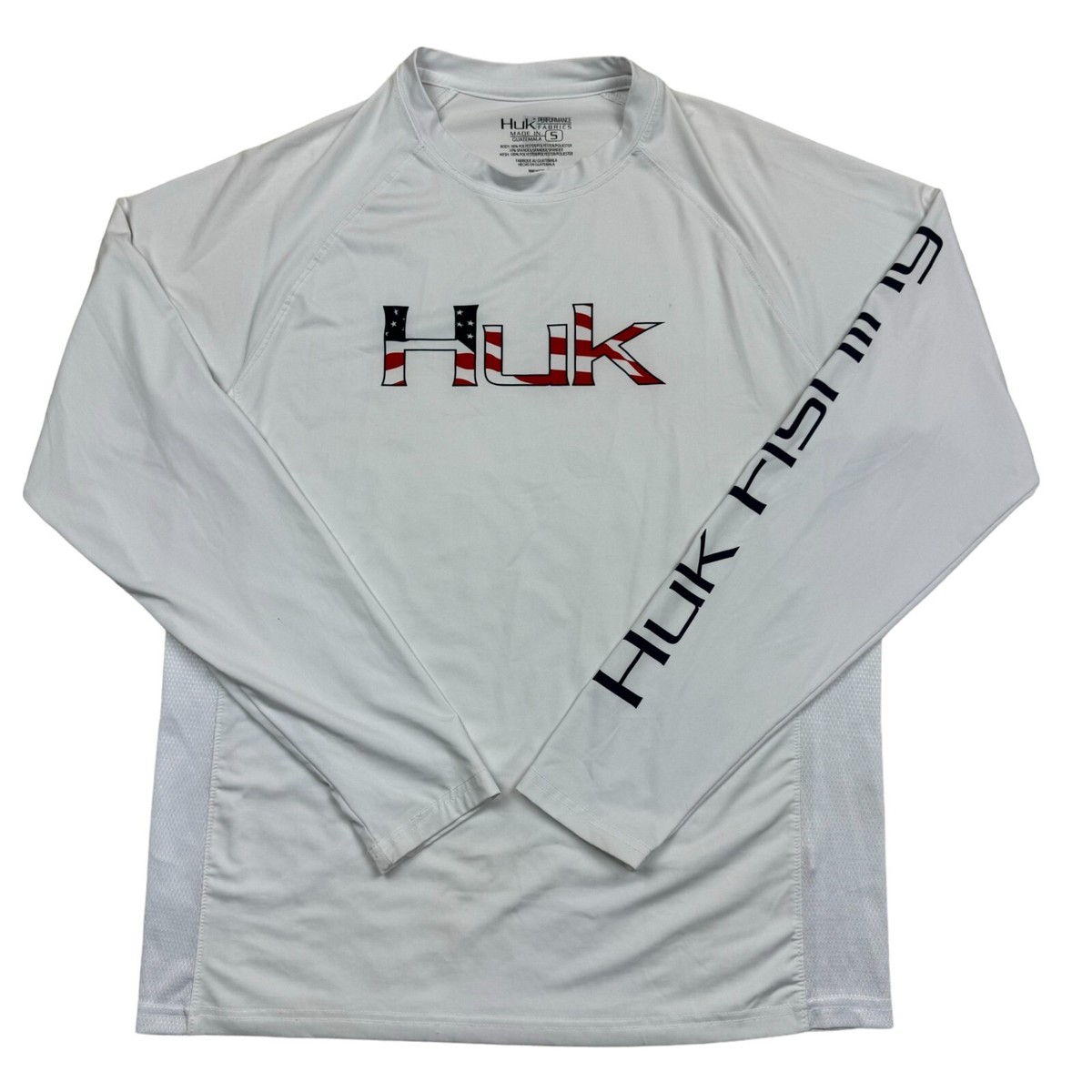 Vêtement Huk Chemise De Pêche Huk Performance - Homme Taille XL, Blanche, Manches Longues à Capuche - Occasion Chemise Pêche Homme