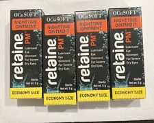 Lot Of (4) OcuSoft Retaine PM Nighttime Eye Ointment (5g) Exp. 07/2026+