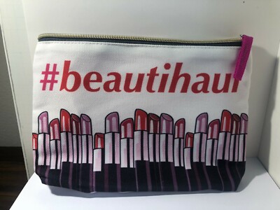 #Beautihaul Make Up Bag Travel Cosmetic Case Super Cute Lipstick Design, New