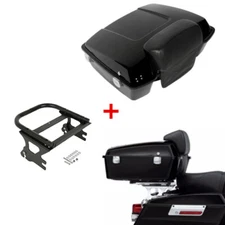 Chopped Trunk Backrest Pad Mount Fits For Harley Touring Touring 1997-2008