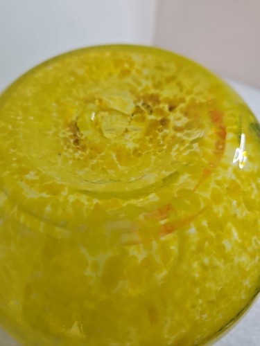 Rare 1950'S KOSTA BODA HEAVY "FRUTERRIA SERIES" YELLOW, ORANGE SPECKLED ART... - Picture 8 of 16