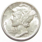1936 Mercury Dime AU (Q109)