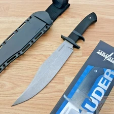 Cold Steel Marauder Bowie Fixed Knife 9" AUS-8 Steel Blade Black Kray-Ex Handle