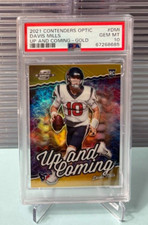 PSA 10 - 2021 Contenders Optic Up and Coming - DAVIS MILLS GOLD PRIZM RC #07/10